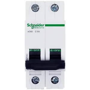 فیوز مینیاتوری دو پل 6 آمپر اشنایدر